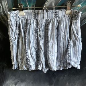 Cute boho blue and white small shorts